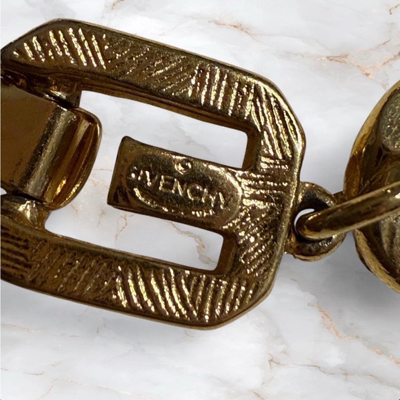 Givenchy Vintage Gold Chunky Curb Chain Bracelet - Picture 3 of 4